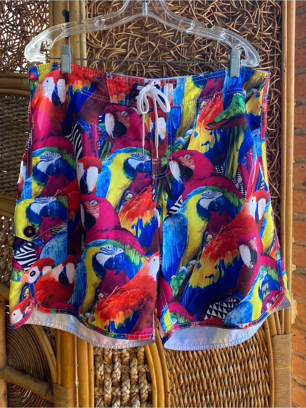 Billabong Multicolor Parrot Print Mens Board  Shorts